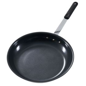 Ceramic Nonstick Egg Pan, Aluminum Frying Pan with Stainless Steel Base, Oven Safe, Dishwasher Safe Skillet (Color: Black, size: 14IN)